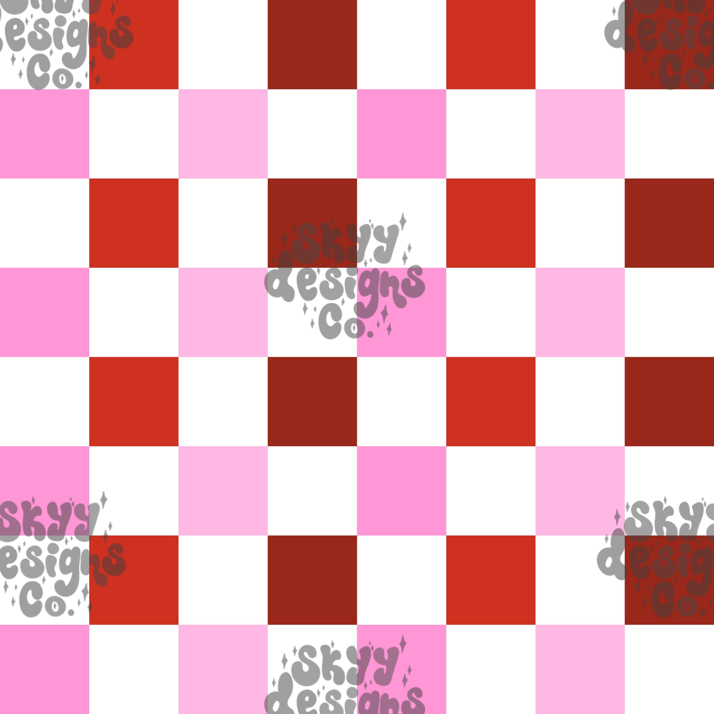 Valentine checkered seamless pattern