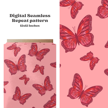 Valentine Butterflies Pattern Design