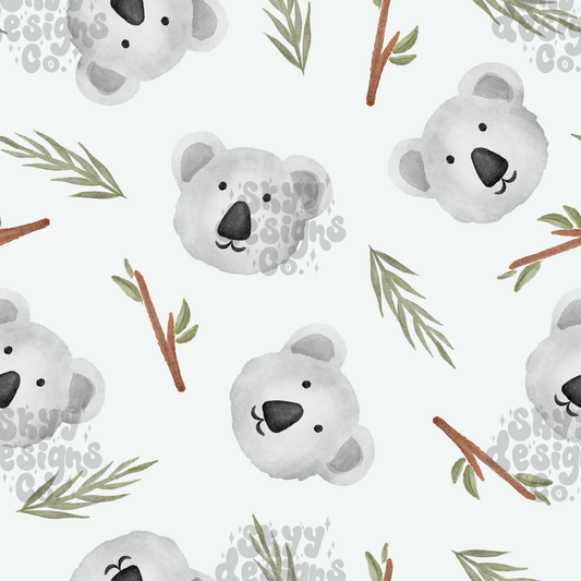 Watercolor Koala Seamless pattern