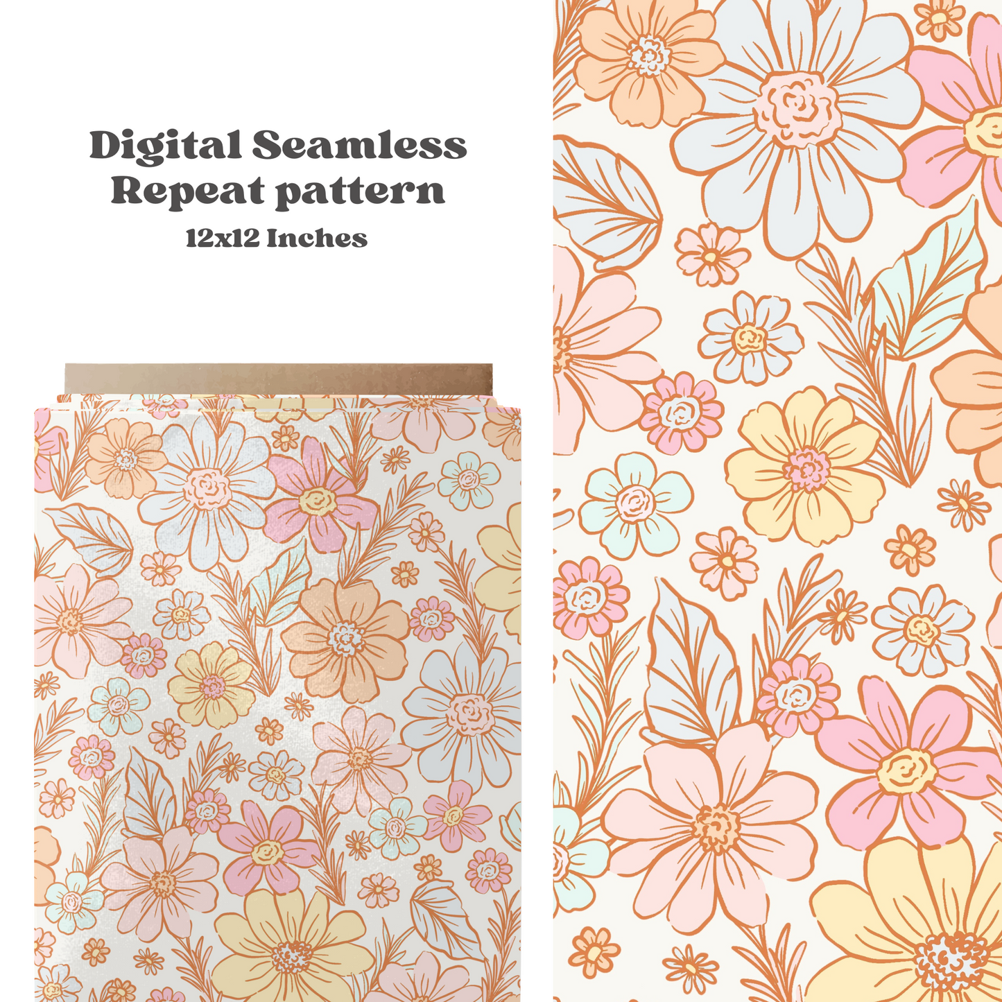 Pastel Spring Floral Pattern Design
