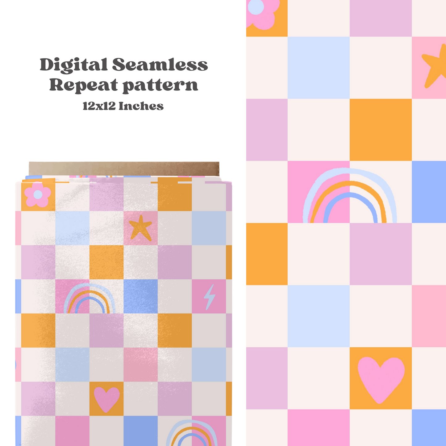 Bright Spring Checkered Pattern