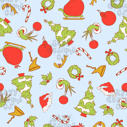 Christmas movie seamless pattern