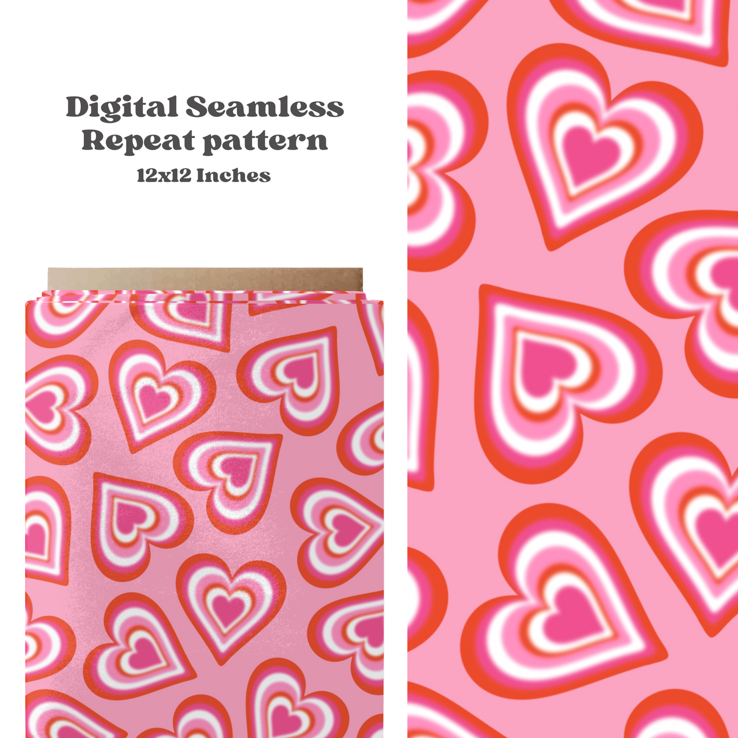 Trendy aura hearts pattern design