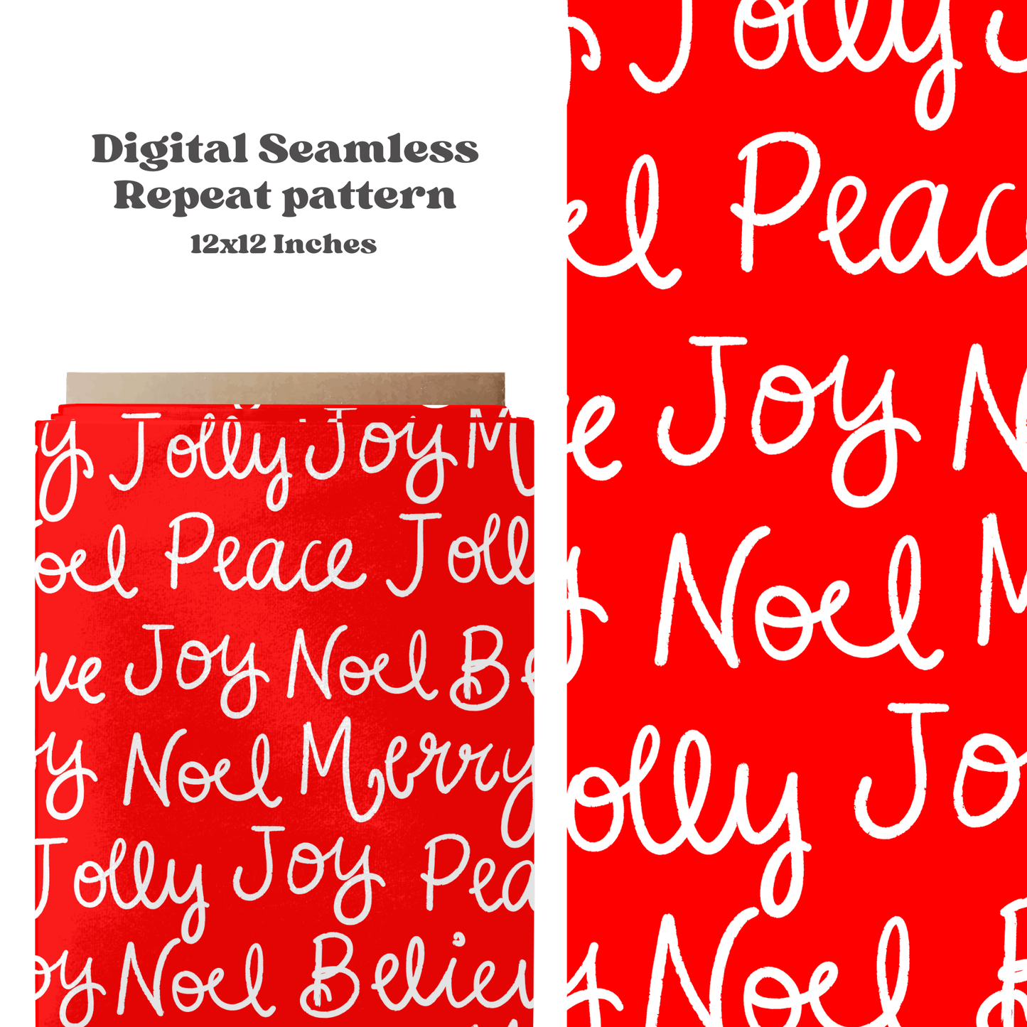 Christmas Holiday words Seamless Pattern