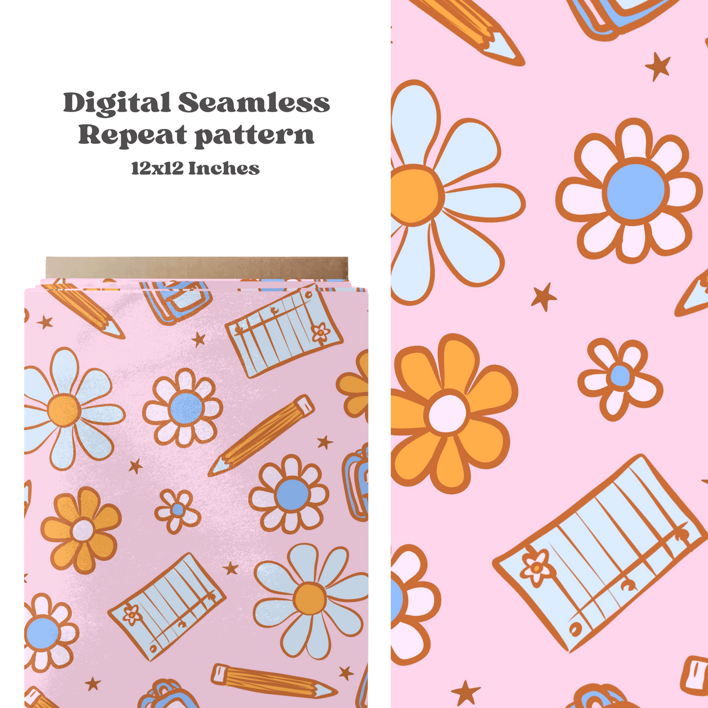 Retro School Floral Pattern