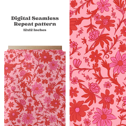 Valentine Paisley Floral Pattern