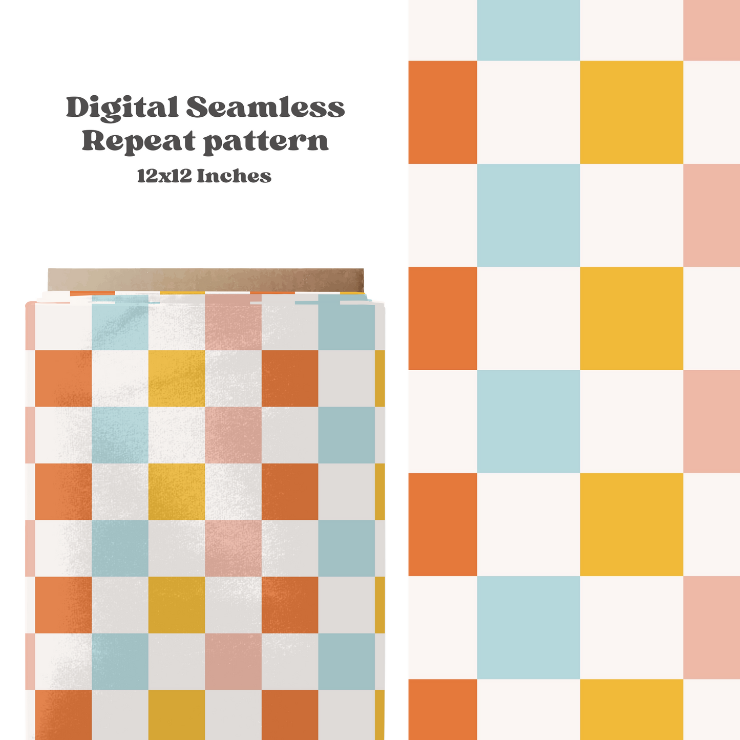 Retro Groovy Checkered Pattern
