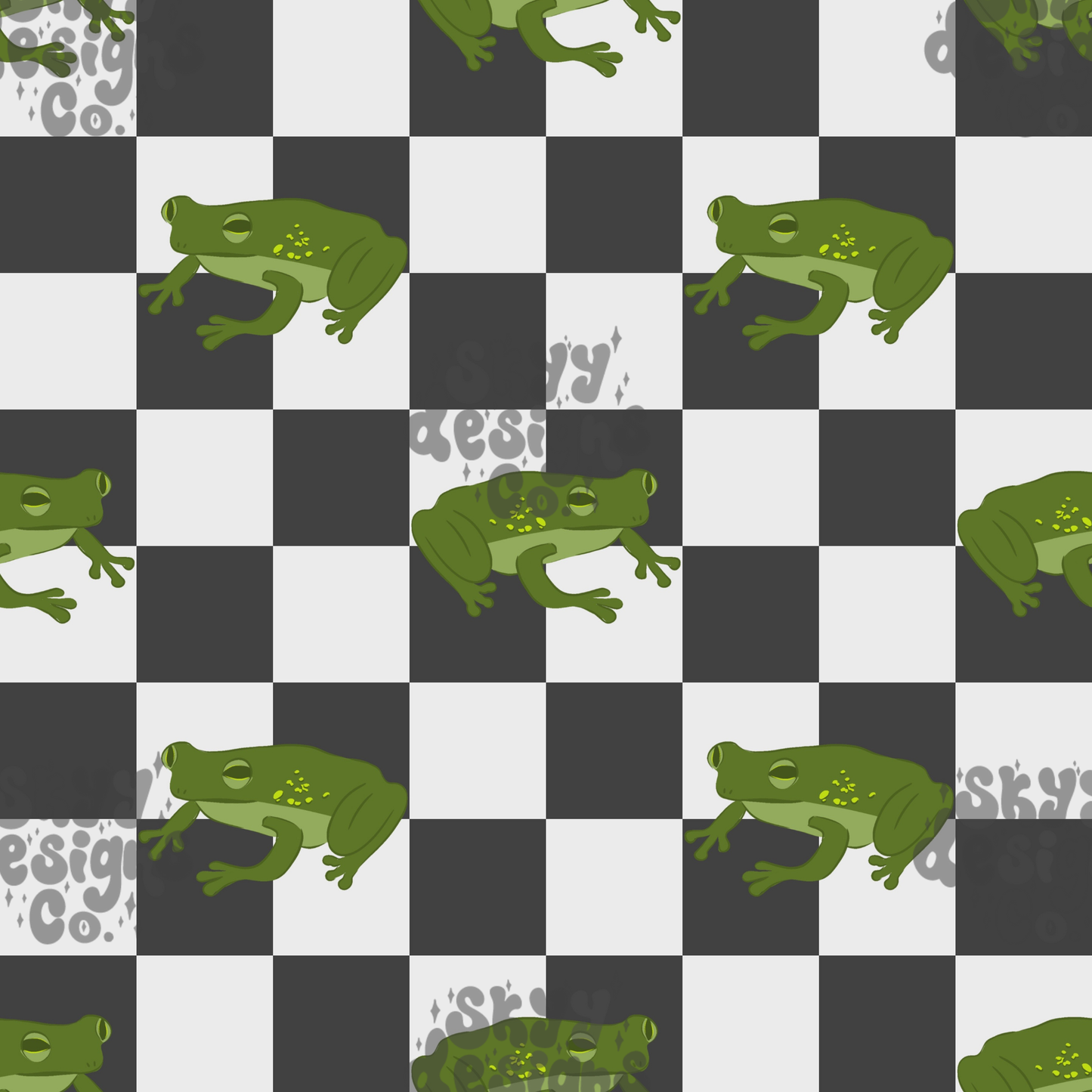 Boys Checkered spring frogs Pattern