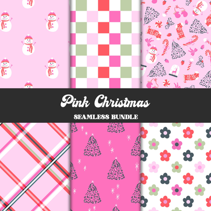 Pink Christmas Seamless Bundle