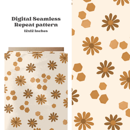 Spring honeycomb floral pattern