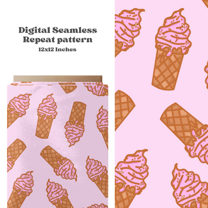 Girly summer Ice Cream Pattern