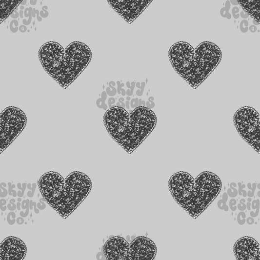 Glitter sparkle hearts pattern