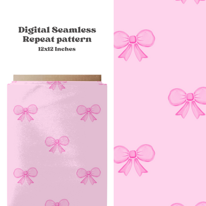 Preppy Pink Bow Pattern