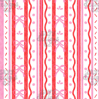 Valentine coquette stripe Pattern