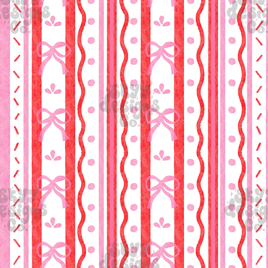 Valentine coquette stripe Pattern