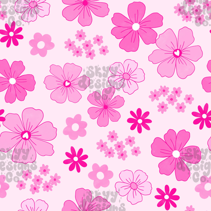 Pink Floral seamless pattern