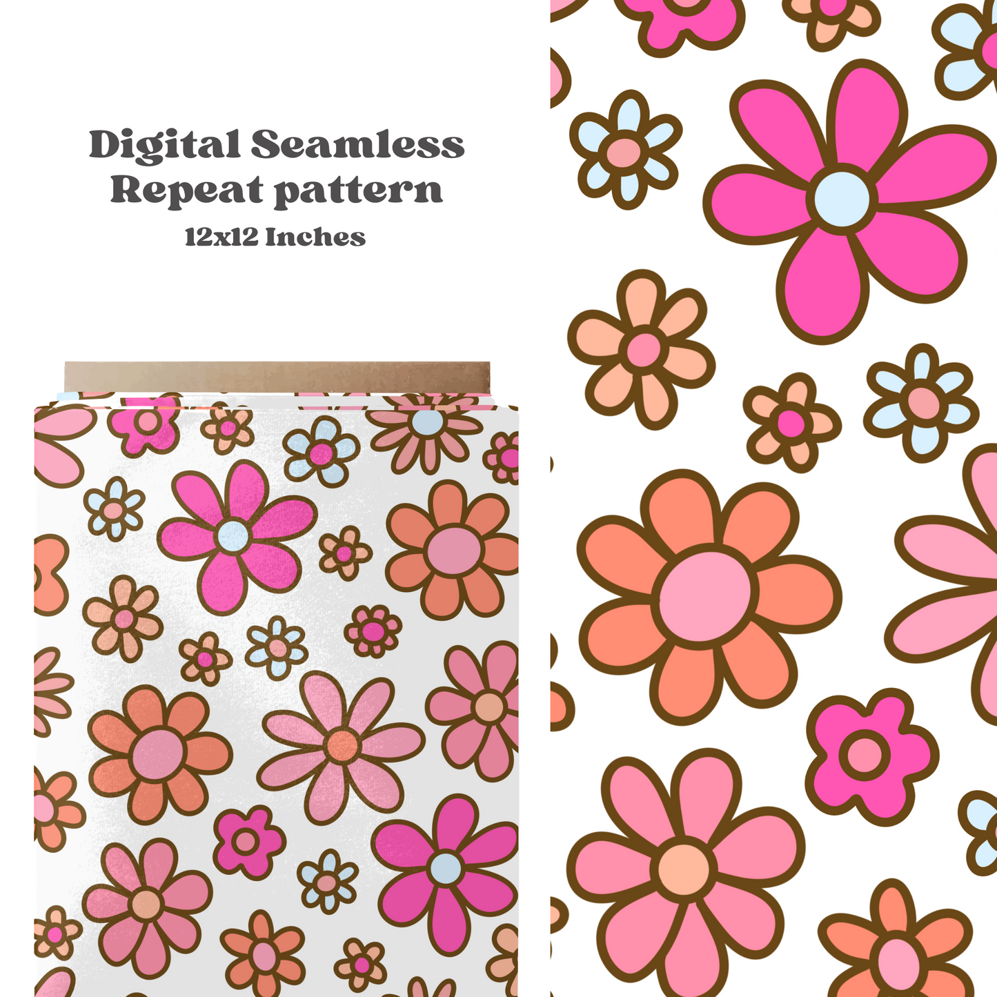 Retro Daisy Floral Pattern