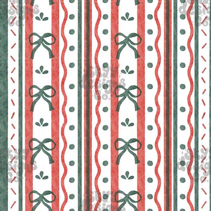 Christmas Coquette Stripe Pattern