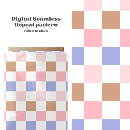 Pastel Checkered Pattern Design