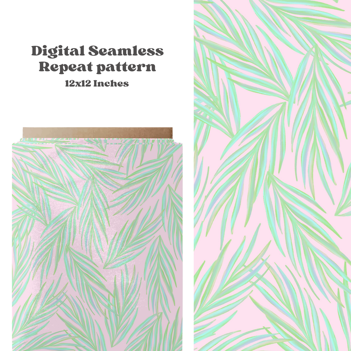 Bright Summer Palm Leaves Pattern