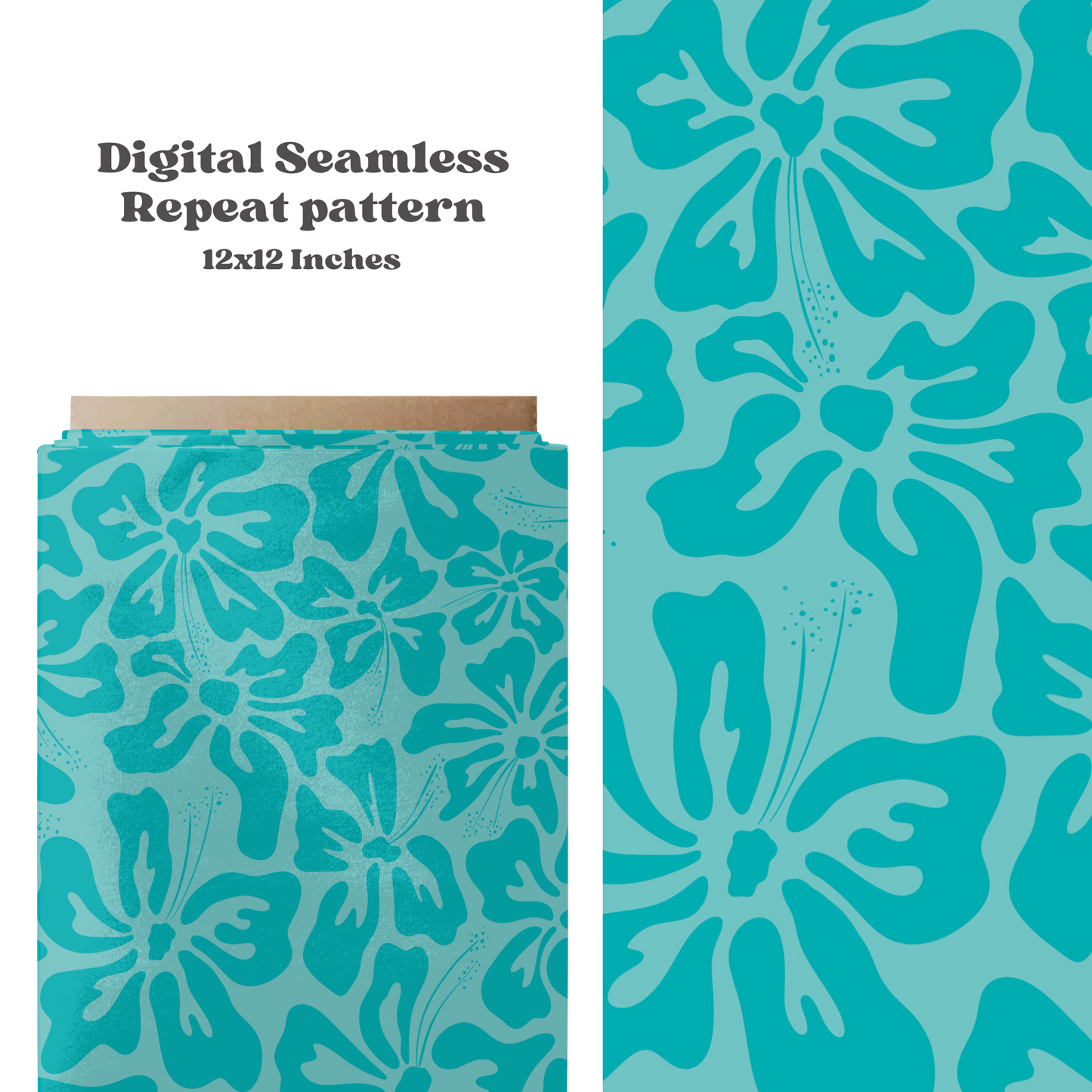 Tropical Summer Hibiscus Pattern Design