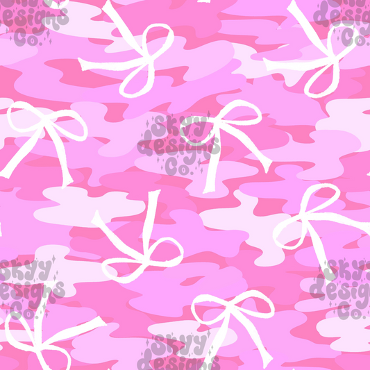 Pink Coquette camo bows Pattern