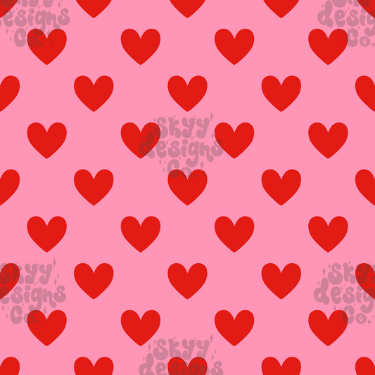 Polka dot Hearts Valentine Pattern