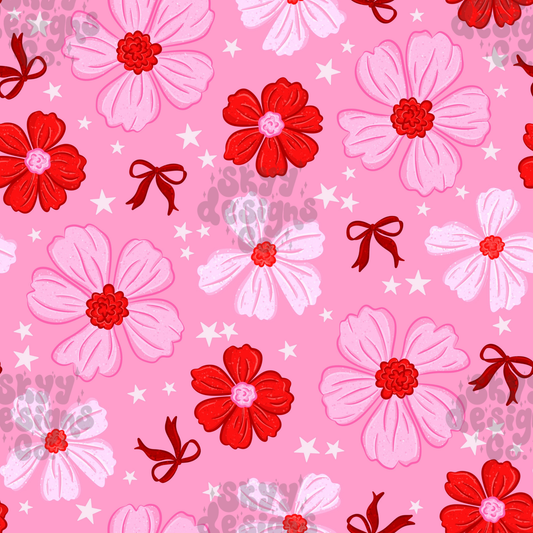 Bright valentine floral Pattern