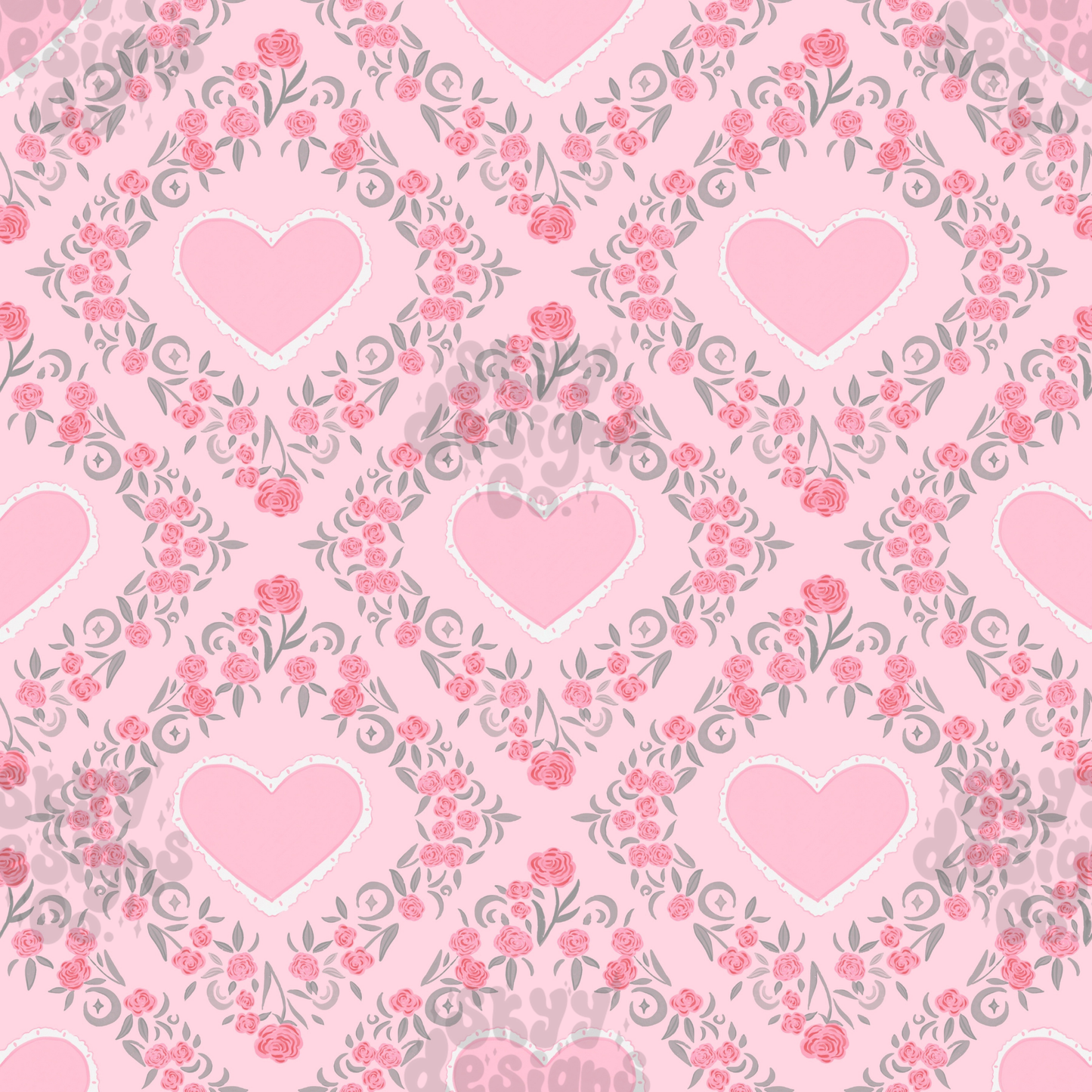 Romantic Valentine roses Pattern