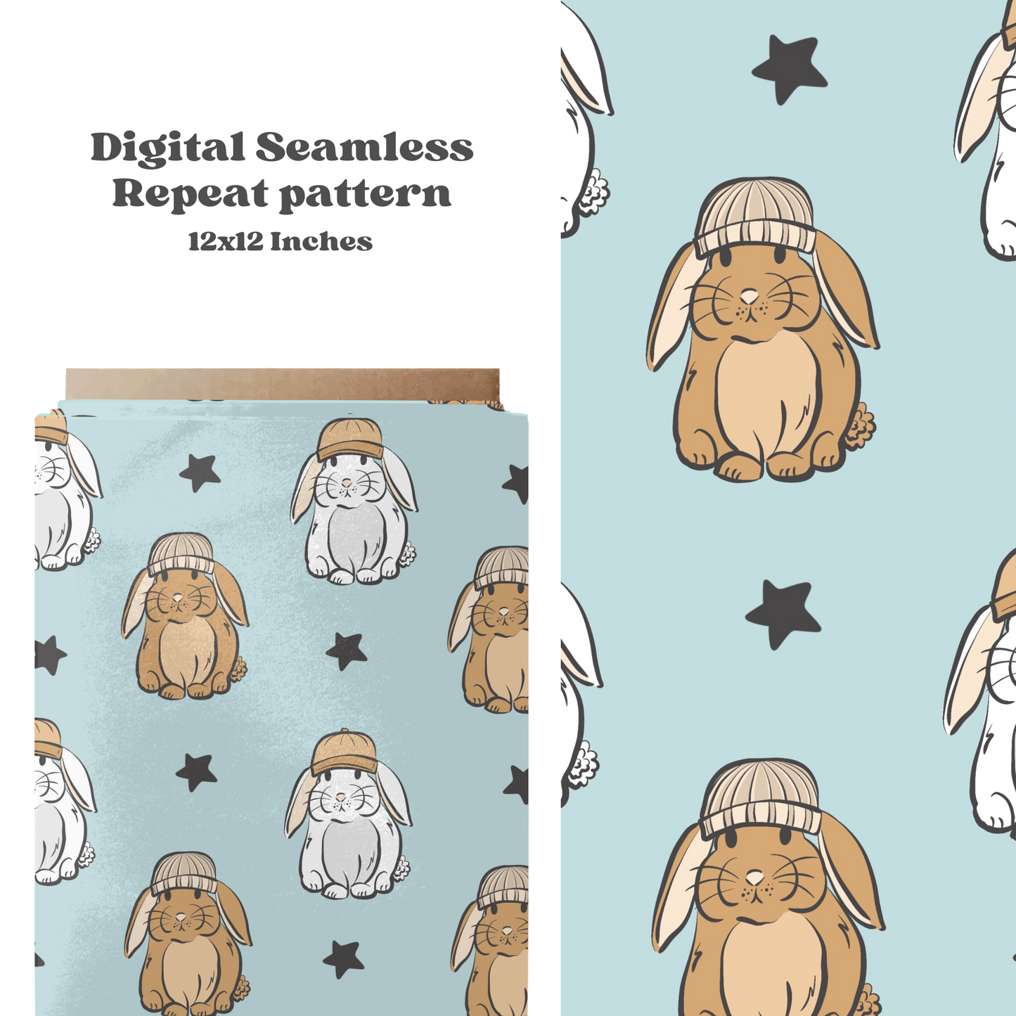 Boys Easter Bunny Pattern Design