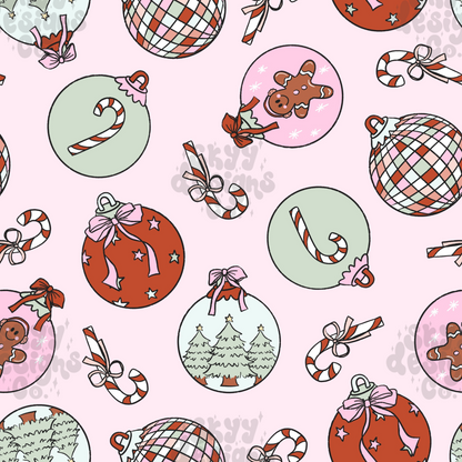 Coquette Christmas ornaments pattern