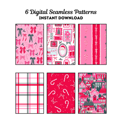 Preppy Christmas Pattern Bundle