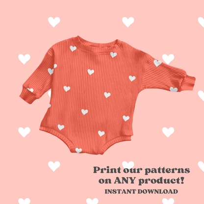 Valentine Minimal Hearts Pattern