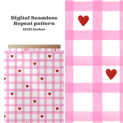 Valentine Preppy checkered hearts