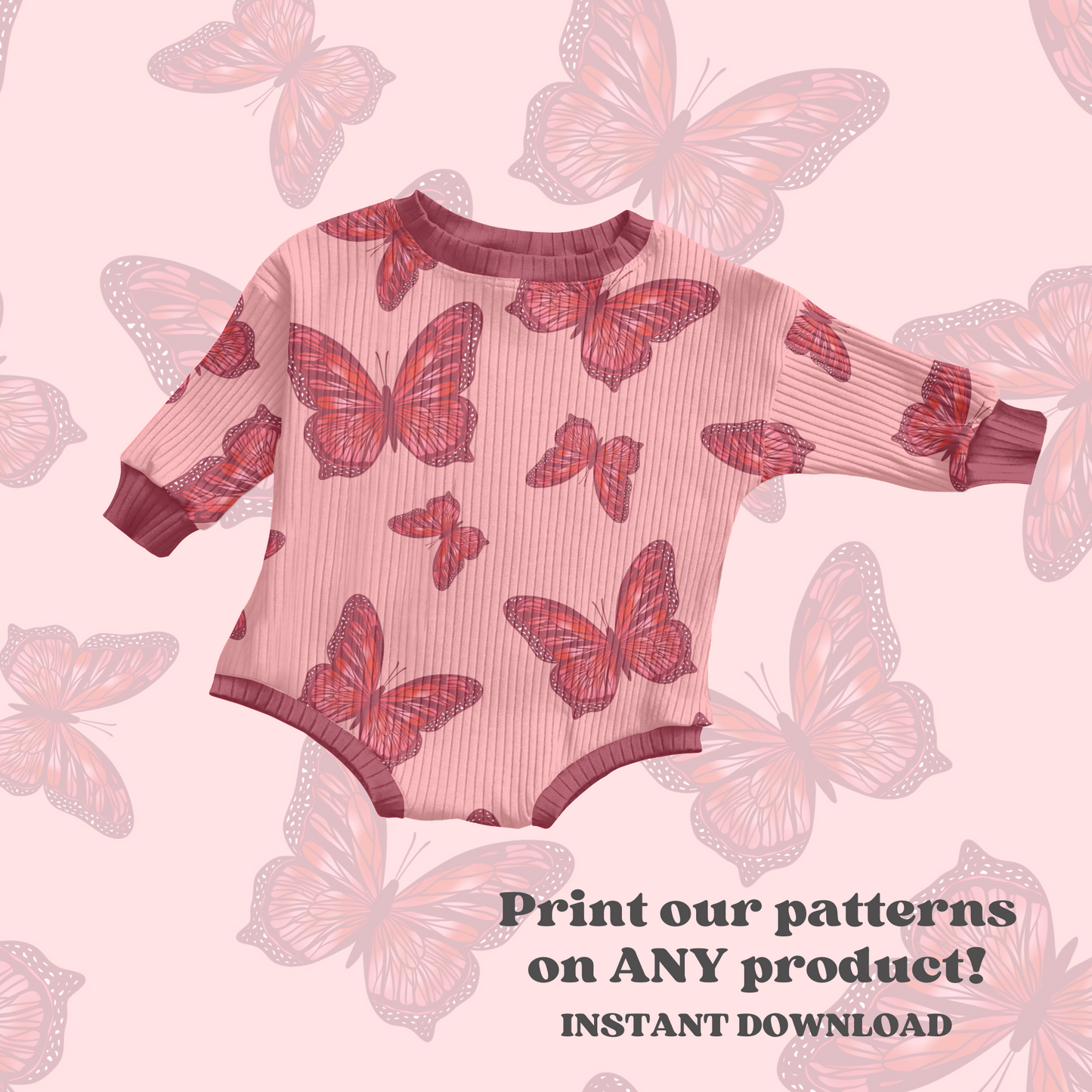 Valentine Butterflies Pattern Design