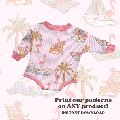 Trendy Summer Flamingos Pattern