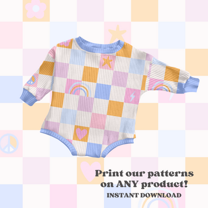 Bright Spring Checkered Pattern