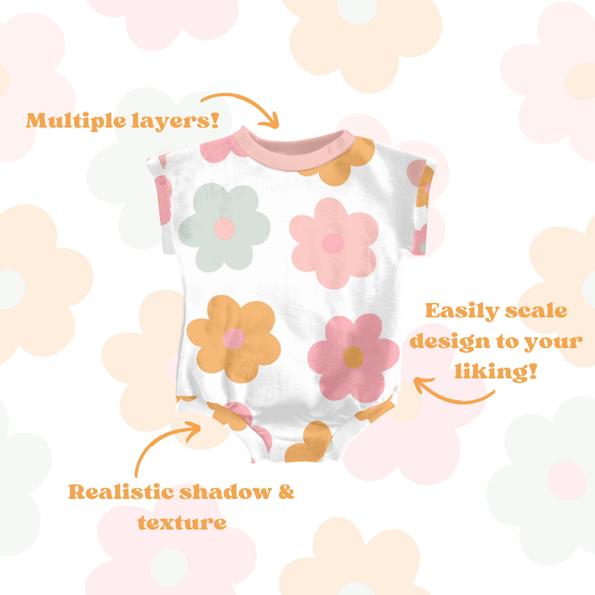 Ruffle bloomers mock-up template - SkyyDesignsCo