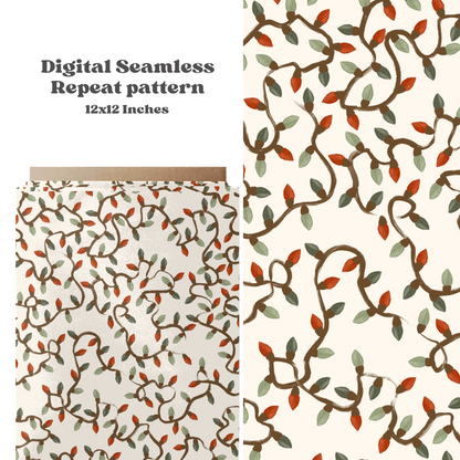 Traditional Watercolor Christmas lights