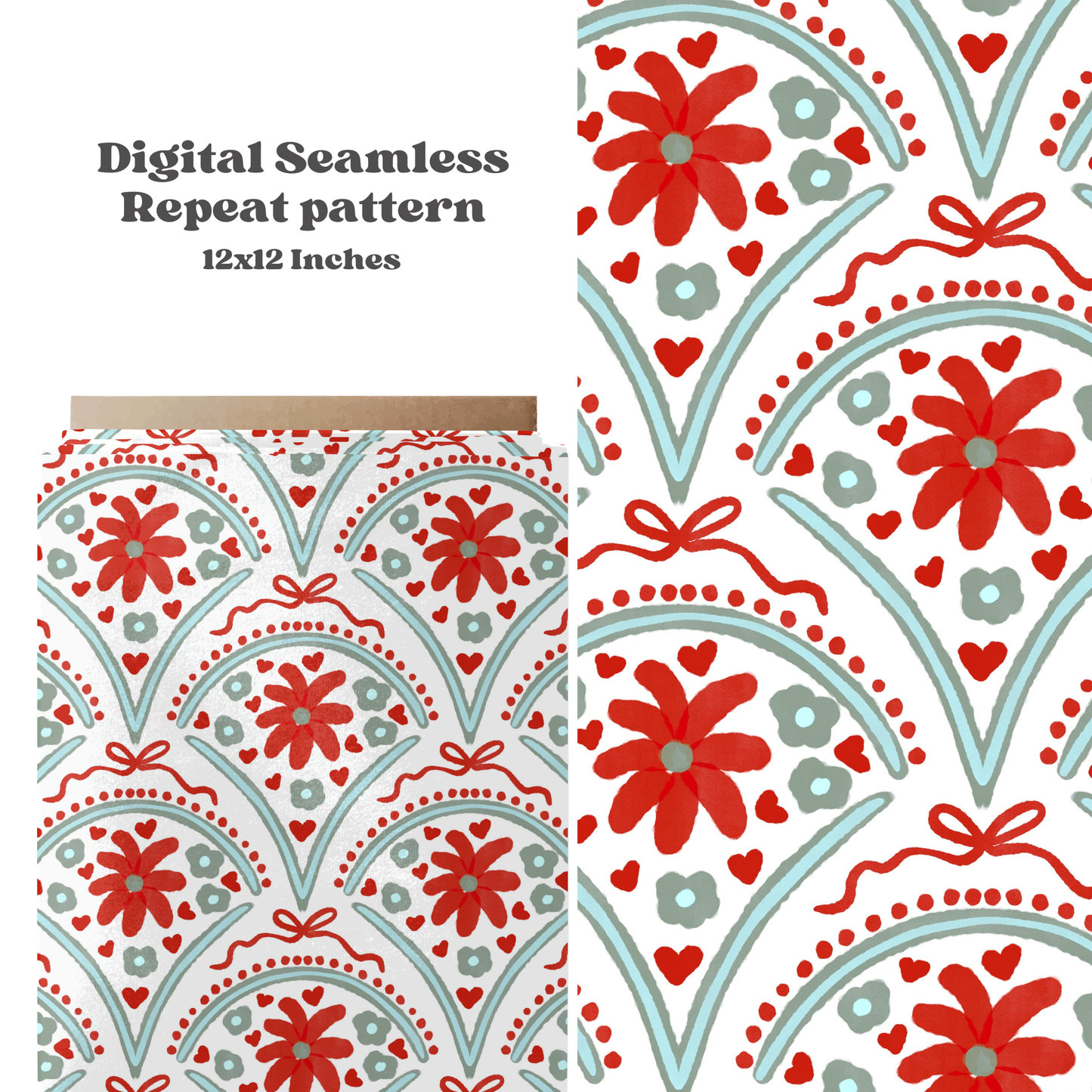 Christmas scallop floral