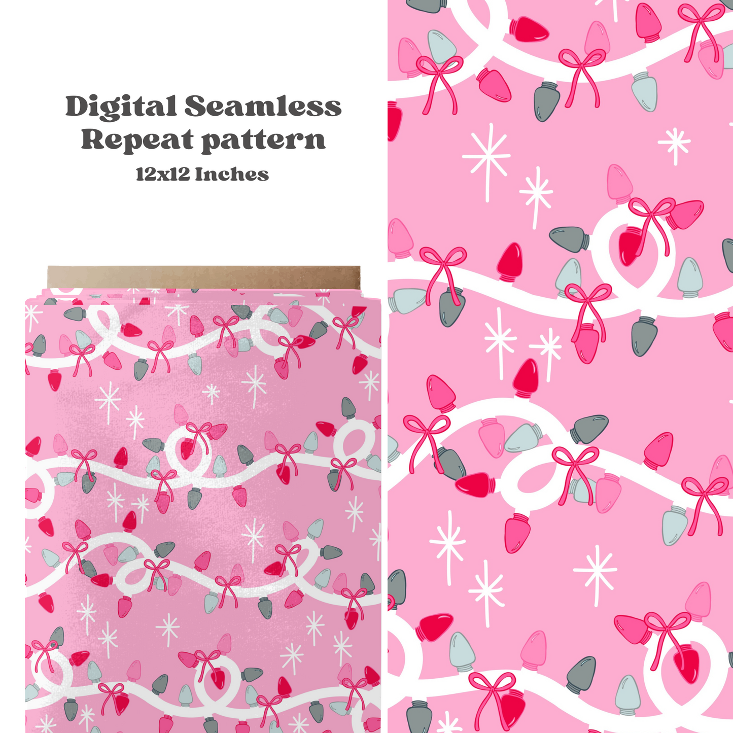 Preppy Pink Christmas lights