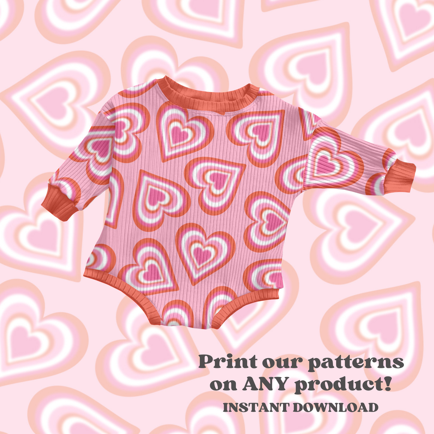 Trendy aura hearts pattern design