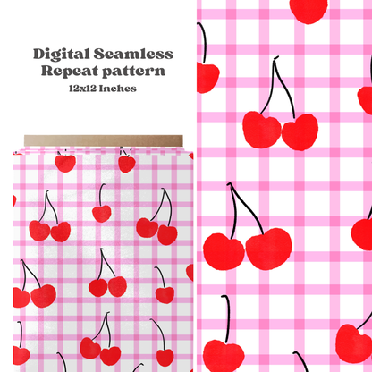 Vibrant cherry gingham
