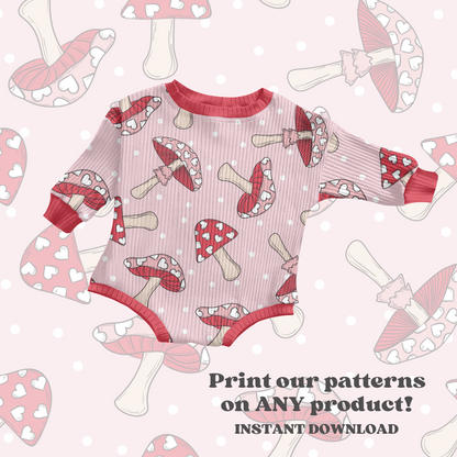 Love Mushrooms Pattern Design