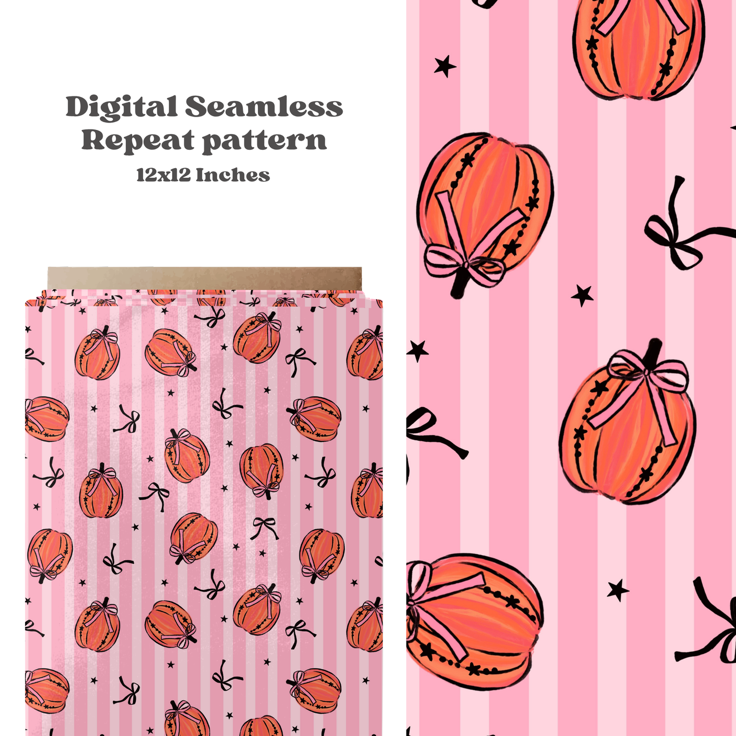 Halloween Pumpkin bow stripe