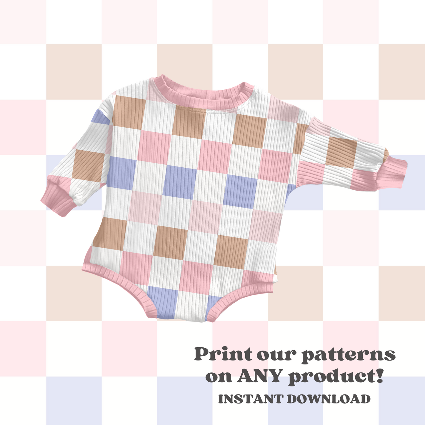 Pastel Checkered Pattern Design