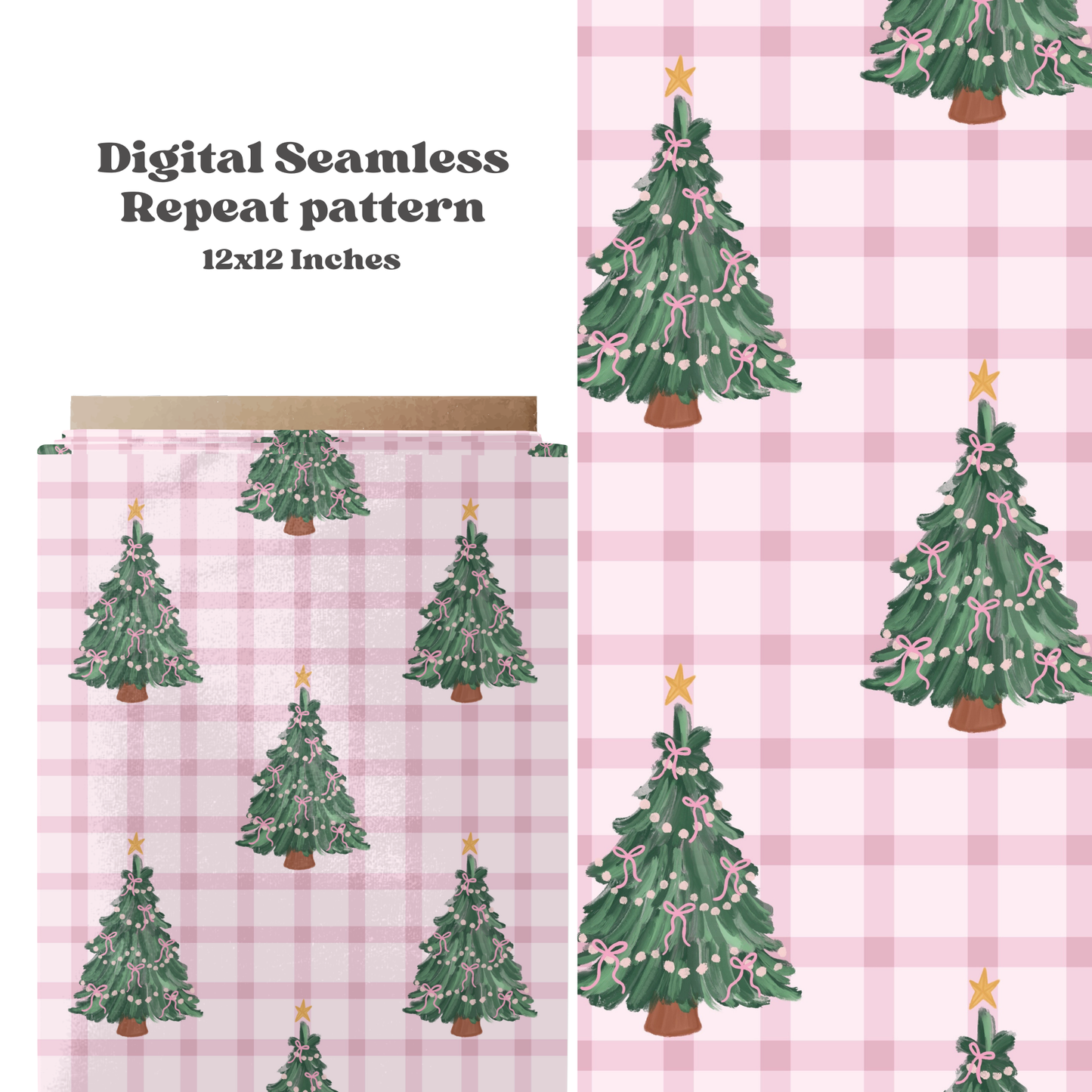 Preppy winter tree plaid