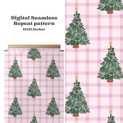 Preppy winter tree plaid