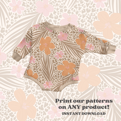 Hibiscus Leopard Floral Pattern