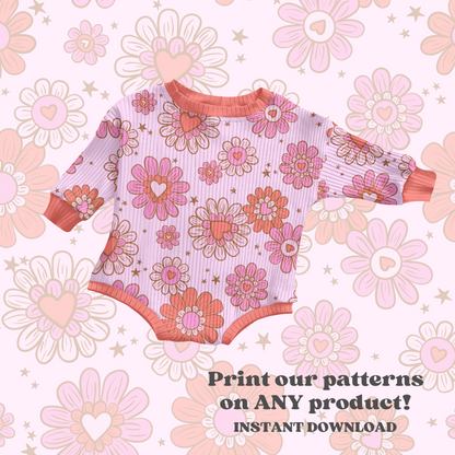 Trendy Valentine Floral Pattern